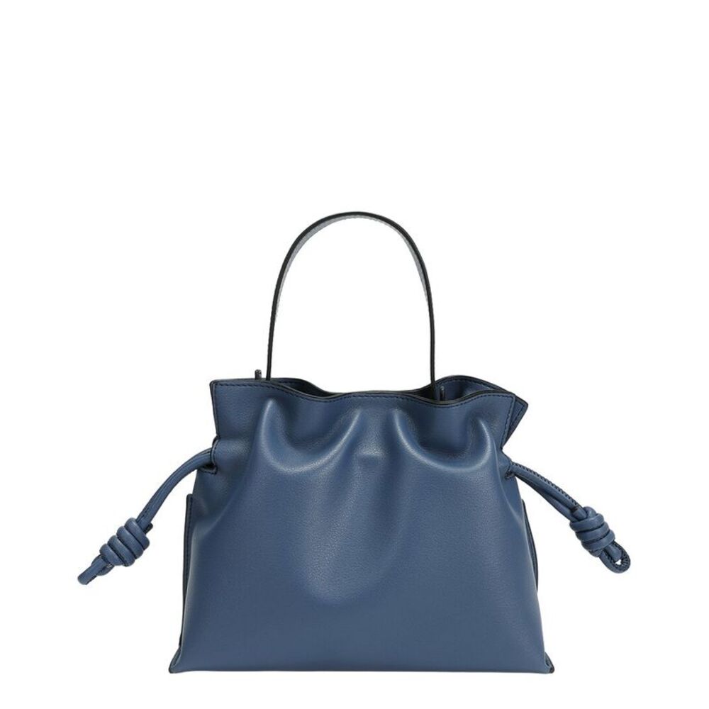 Tiffany & Fred Paris 33Cm Leather Flap Tote, Navy